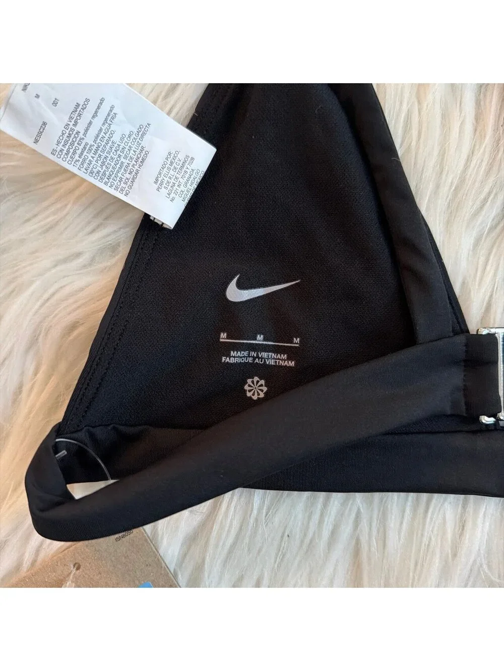 Nike Black Women's Swim Essential Bralette Bikini Top  size M